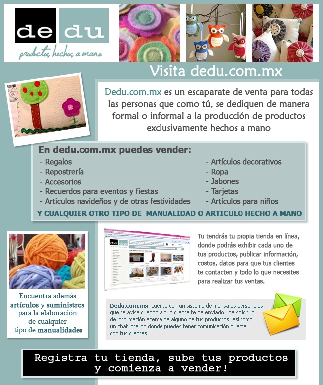 promocional DEDU - Vende manualidades en línea